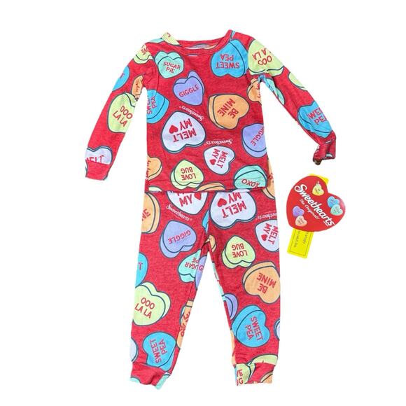 Sweethearts Toddler Unisex Valentines Day Pajama Set 2T Boys Girls NEW Soft - Picture 1 of 7
